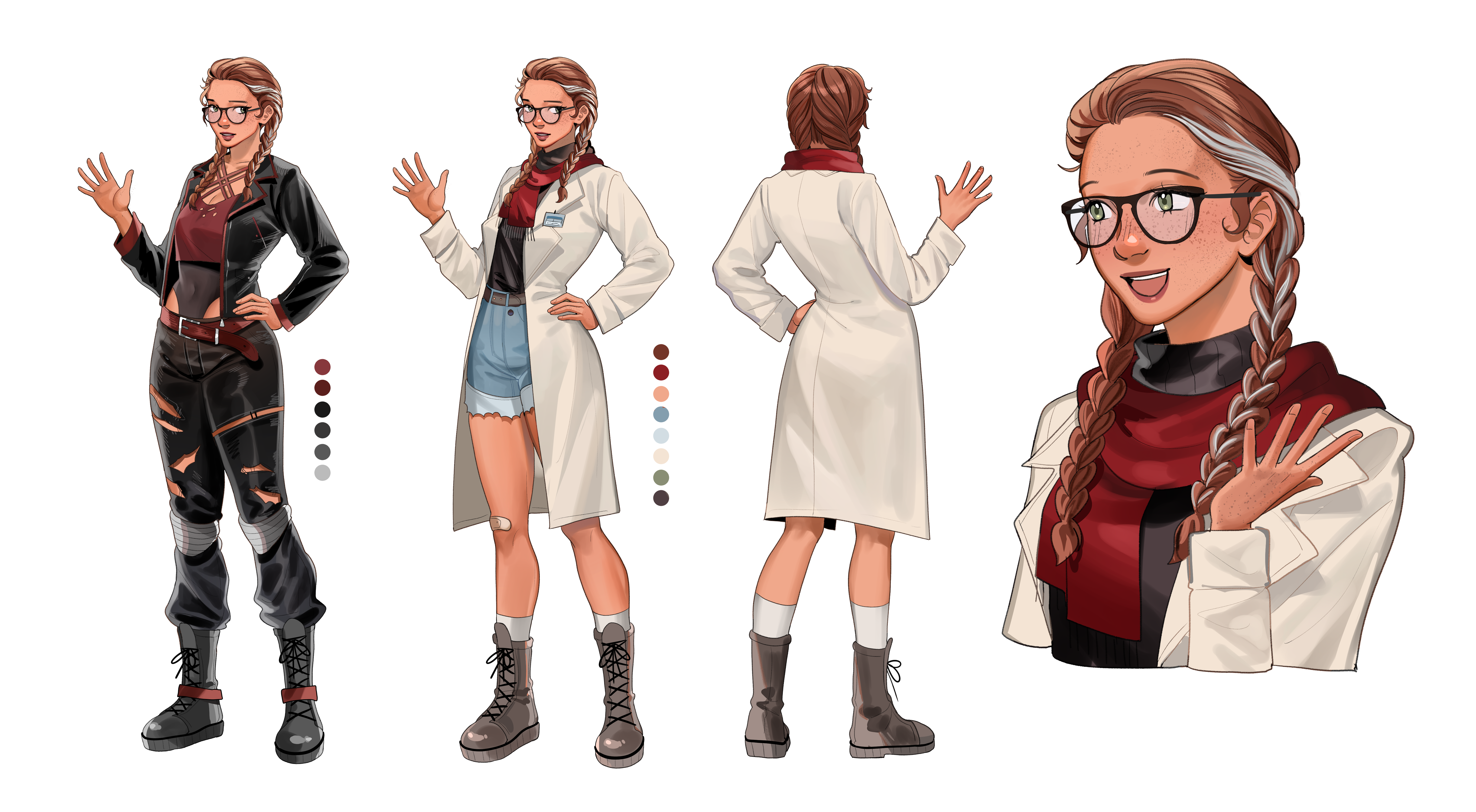 Character reference artwork of Dr. Laural Lottie